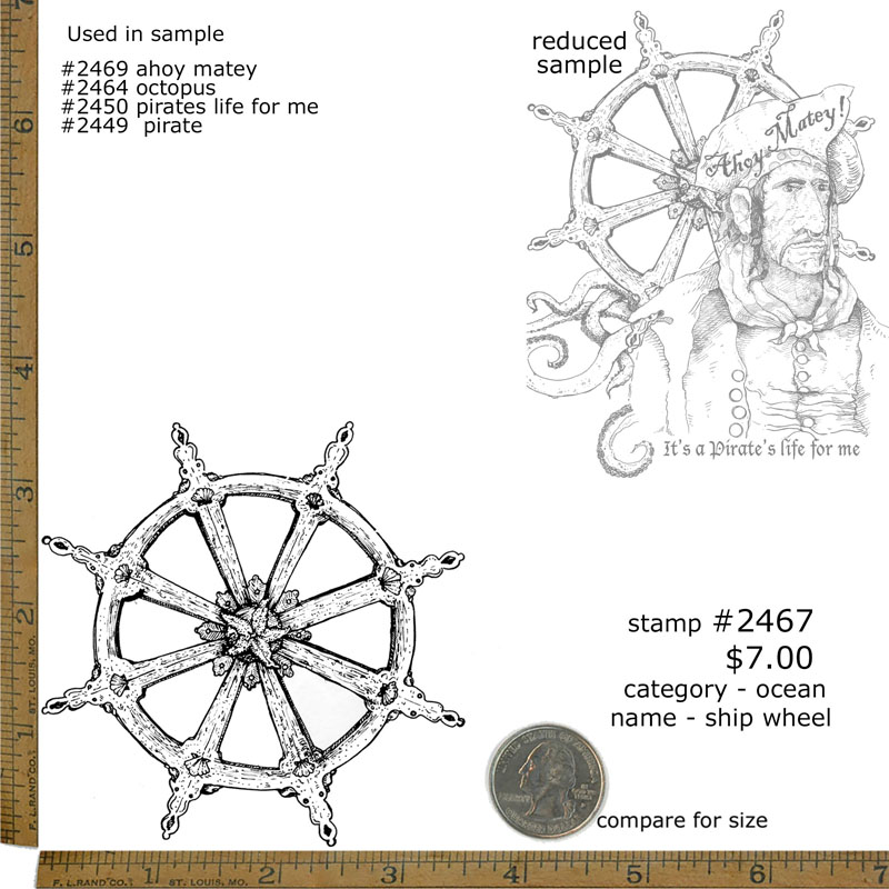 #2467 - Ship Wheel - Ocean